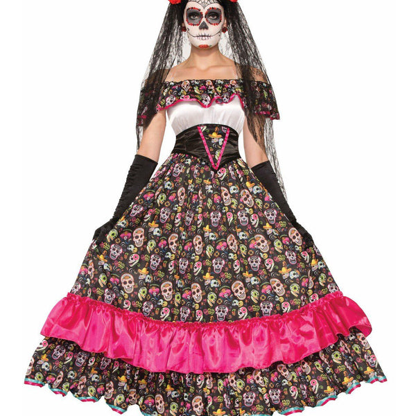 Forum Novelties Halloween Costume Day Of Dead Spanish Lady, OS