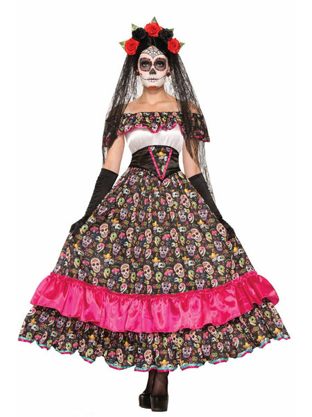 Forum Novelties Halloween Costume Day Of Dead Spanish Lady, OS Forum Novelties Halloween Costume Day Of Dead Spanish Lady, OS