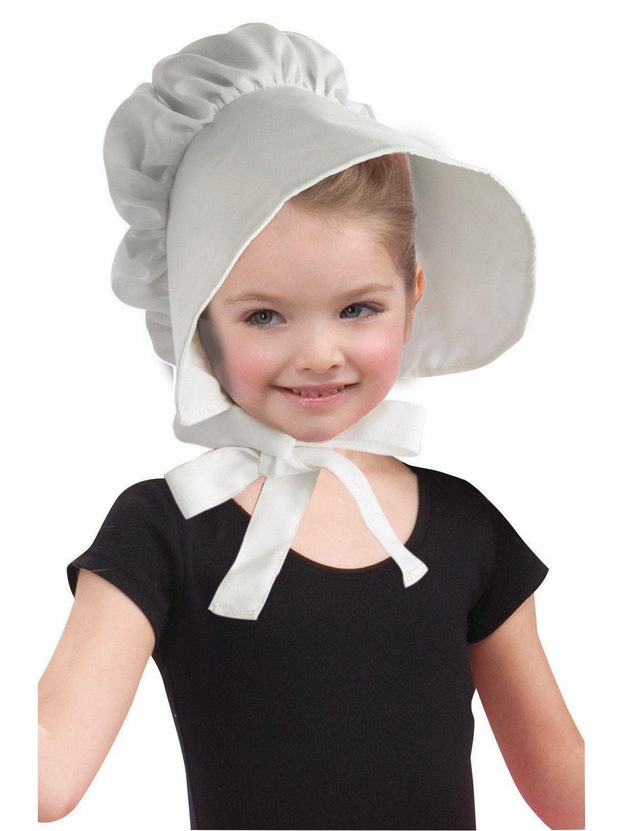 Kids' White Victorian Bonnet - costumes.com