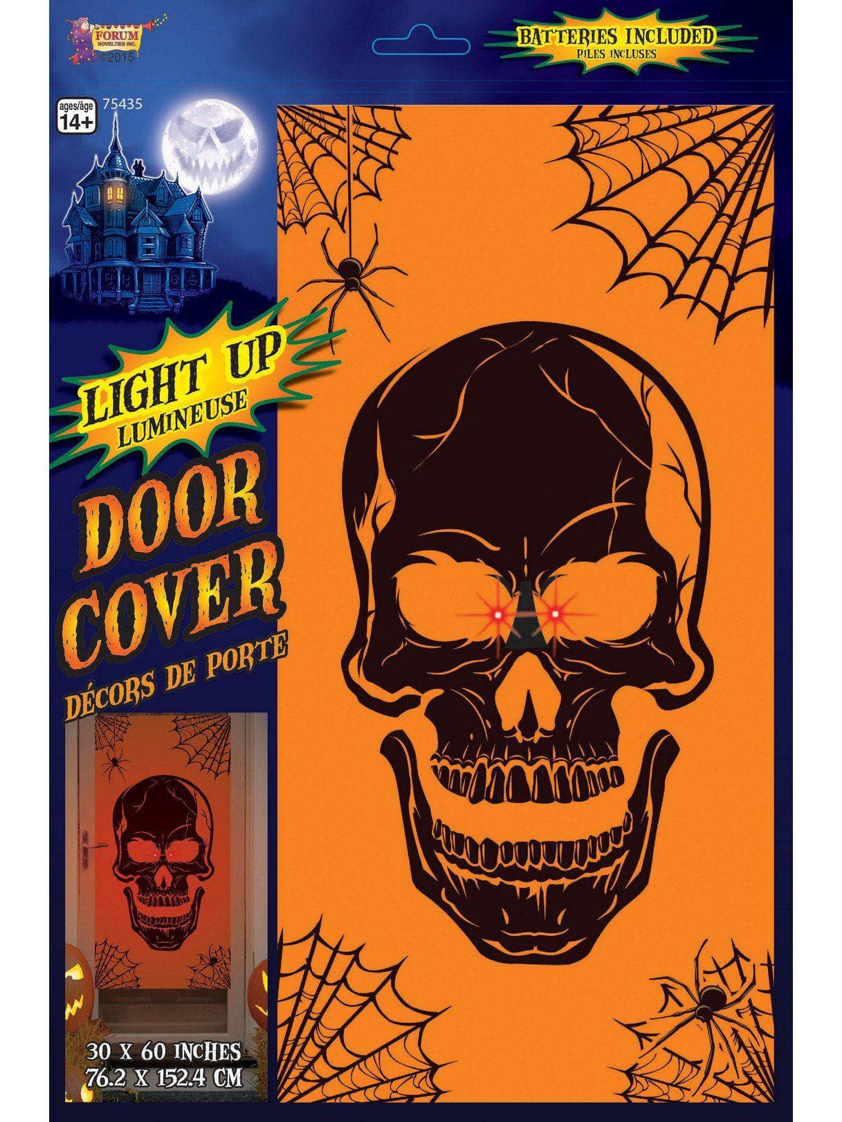 Creepy Skull Light Up Door Cover Decoration - costumes.com