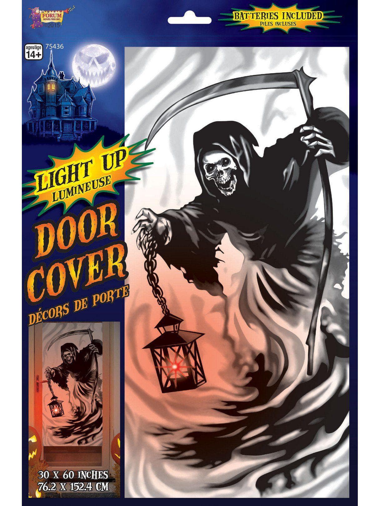 Creepy Reaper Light Up Door Cover Decoration - costumes.com