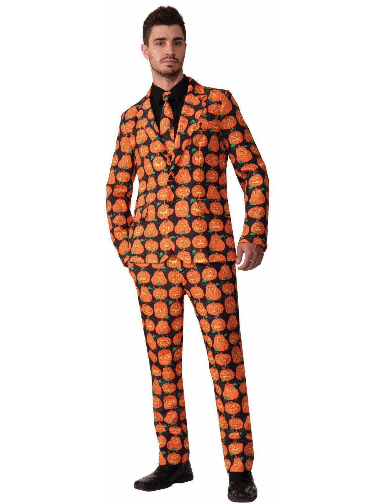 Adult Pumpkin Suit & Tie Large Costume - costumes.com