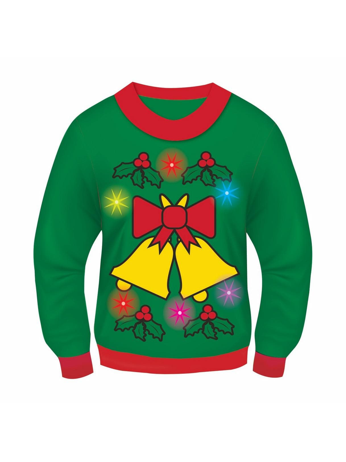 Light & Sound Jingle Bells Adult Sweater - costumes.com
