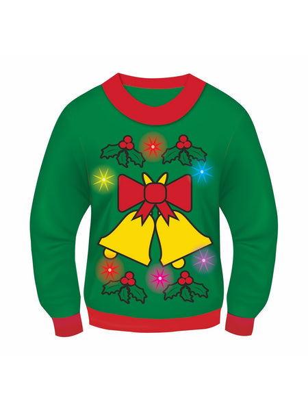 Light & Sound Jingle Bells Adult Sweater