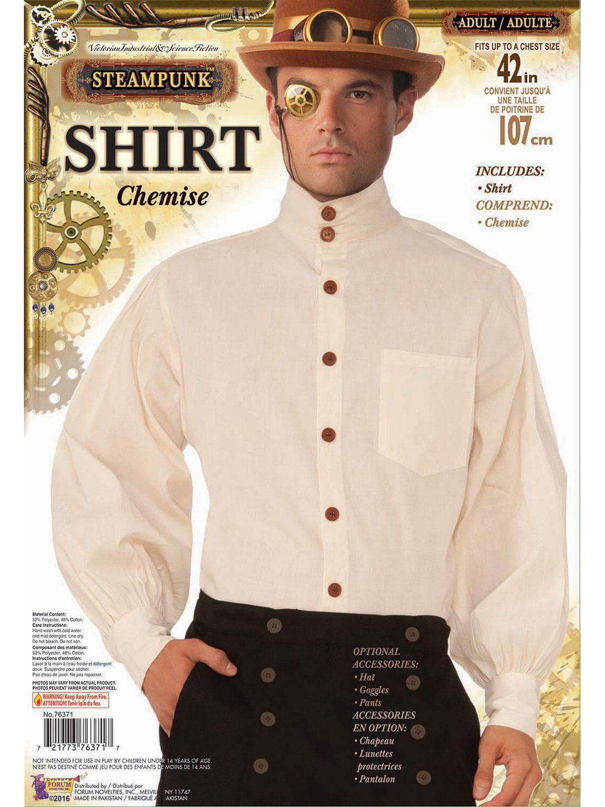 Adult Steampunk Shirt Beige Costume - costumes.com