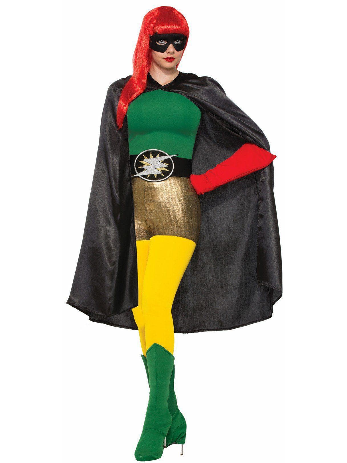 Adult Black Satin Cape - costumes.com