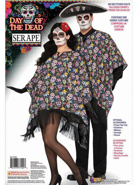 Adult Day Of The Dead Serape Costume