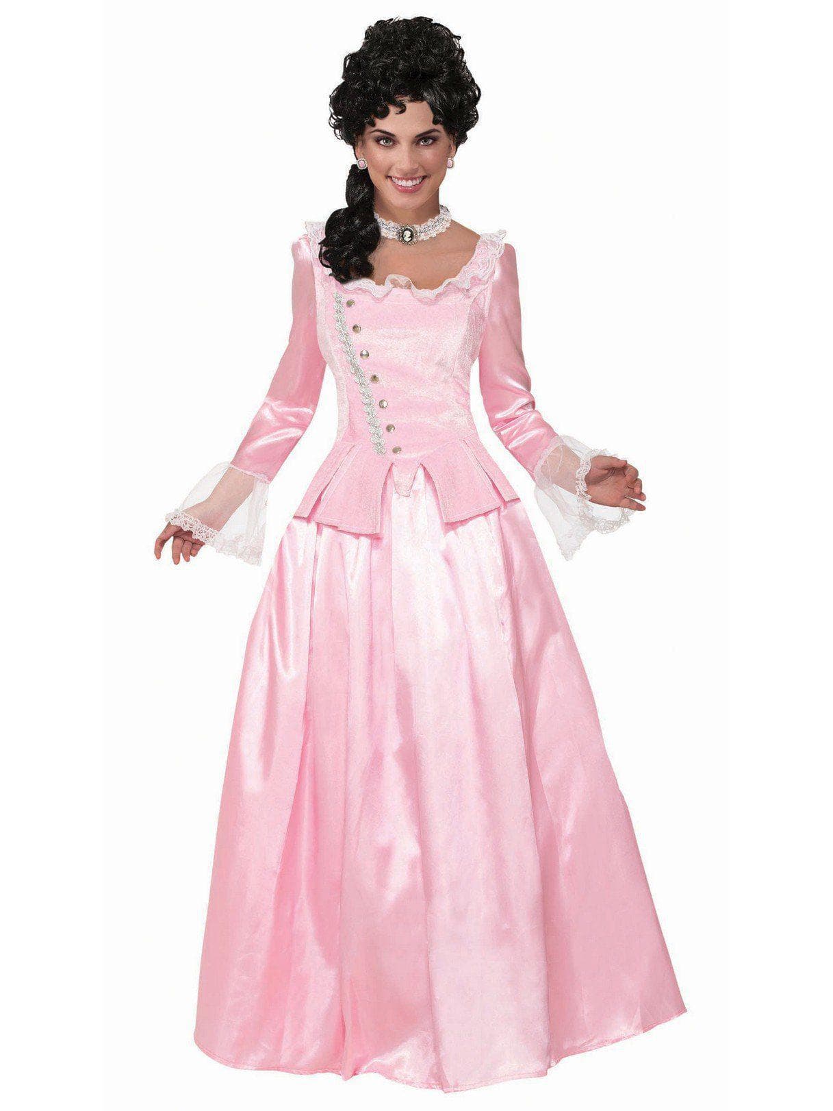 Adult Colonial Maiden Pink Costume - costumes.com