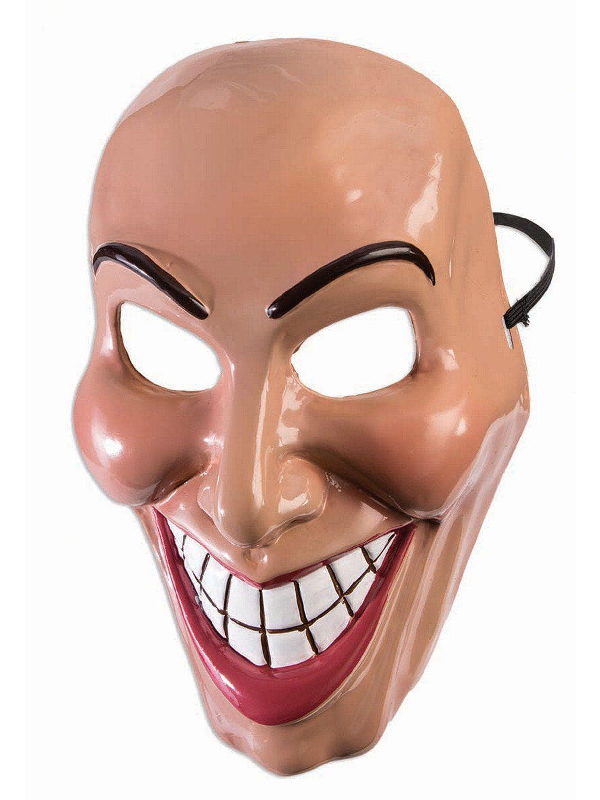 Adult Beige Evil Grin Half Mask - costumes.com