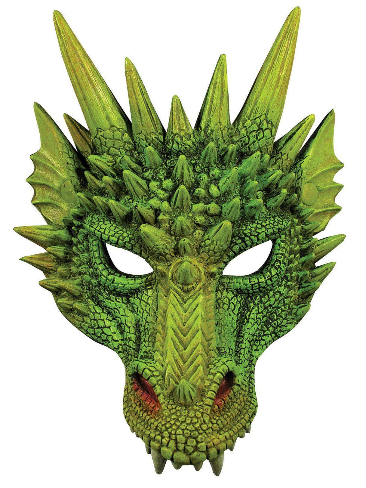 Adult Green Dragon Half Mask - costumes.com