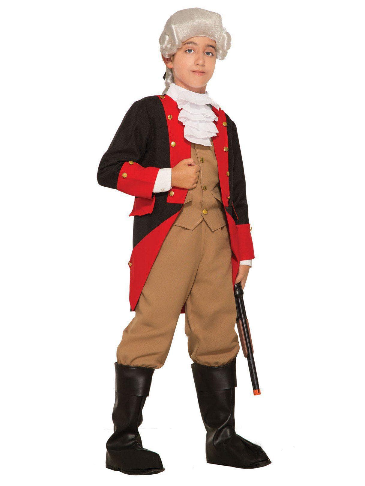 Kid's British Red Coat Costume - costumes.com