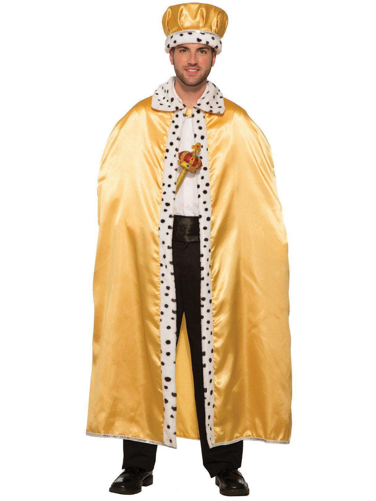 Adult Gold Faux Fur Trimmed Crown - costumes.com