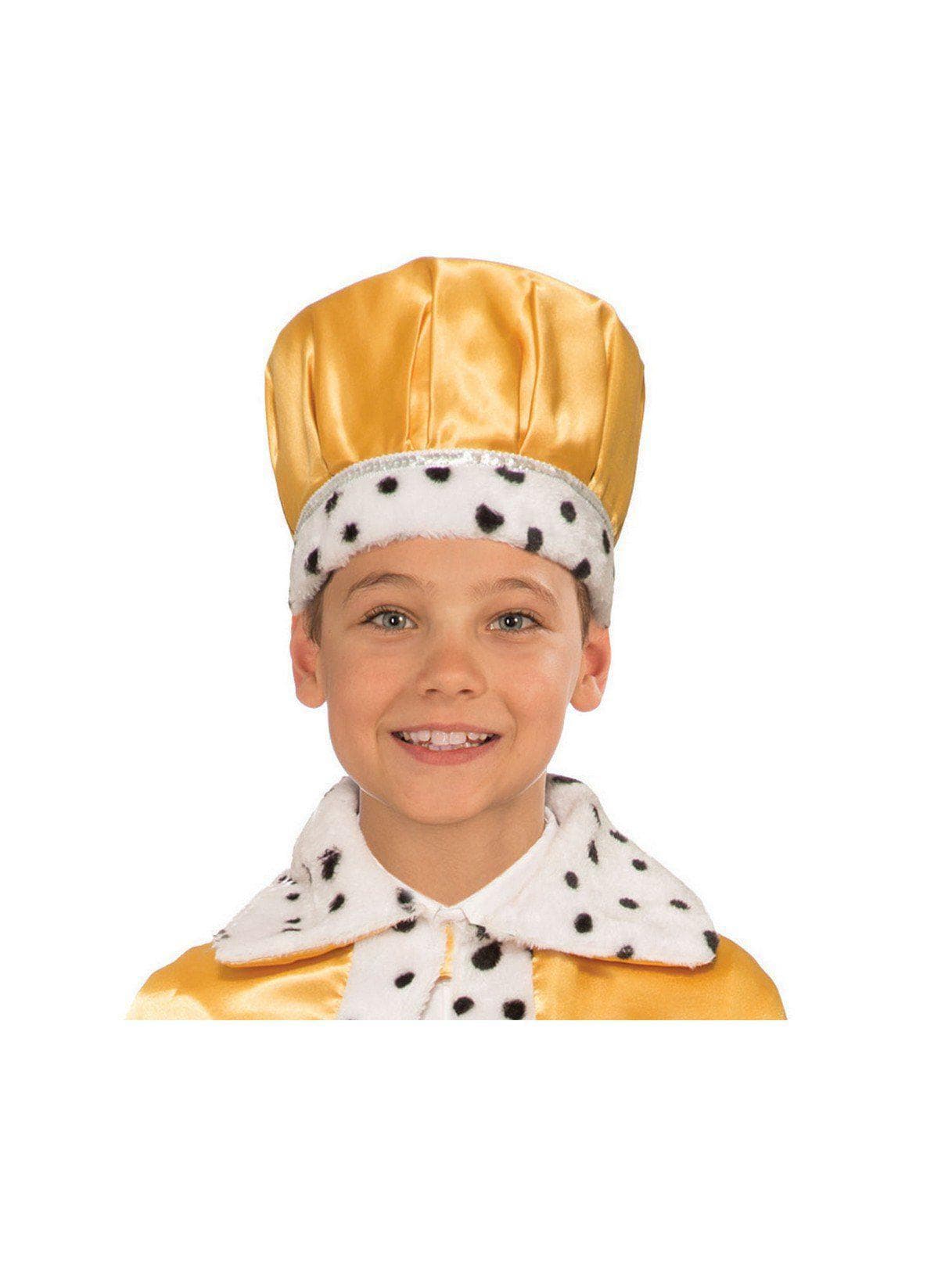 Kids' Gold Faux Fur Trimmed Crown - costumes.com
