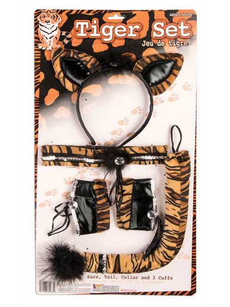 Adult Sassy Sequin Tiger Accessory Set