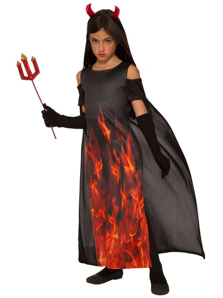 Girls' Fiery Devil Costume