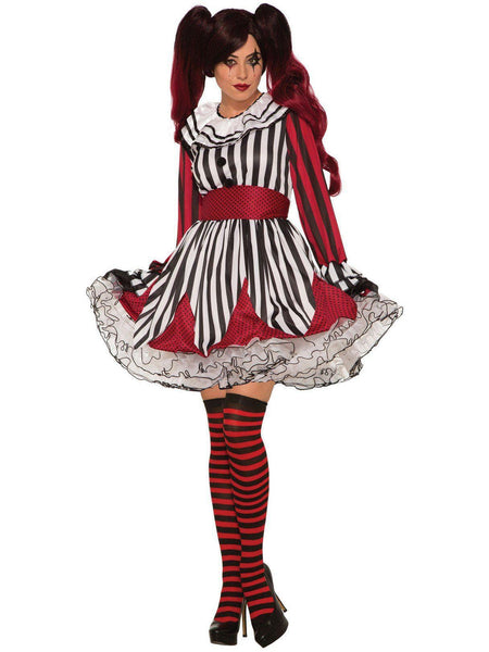 Adult Miss Mischief Female Clown Costume