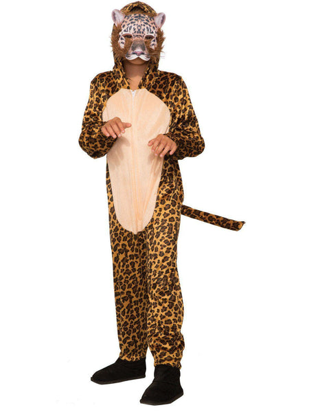 Kid's Leopard Jumpsuit With Mask Costume