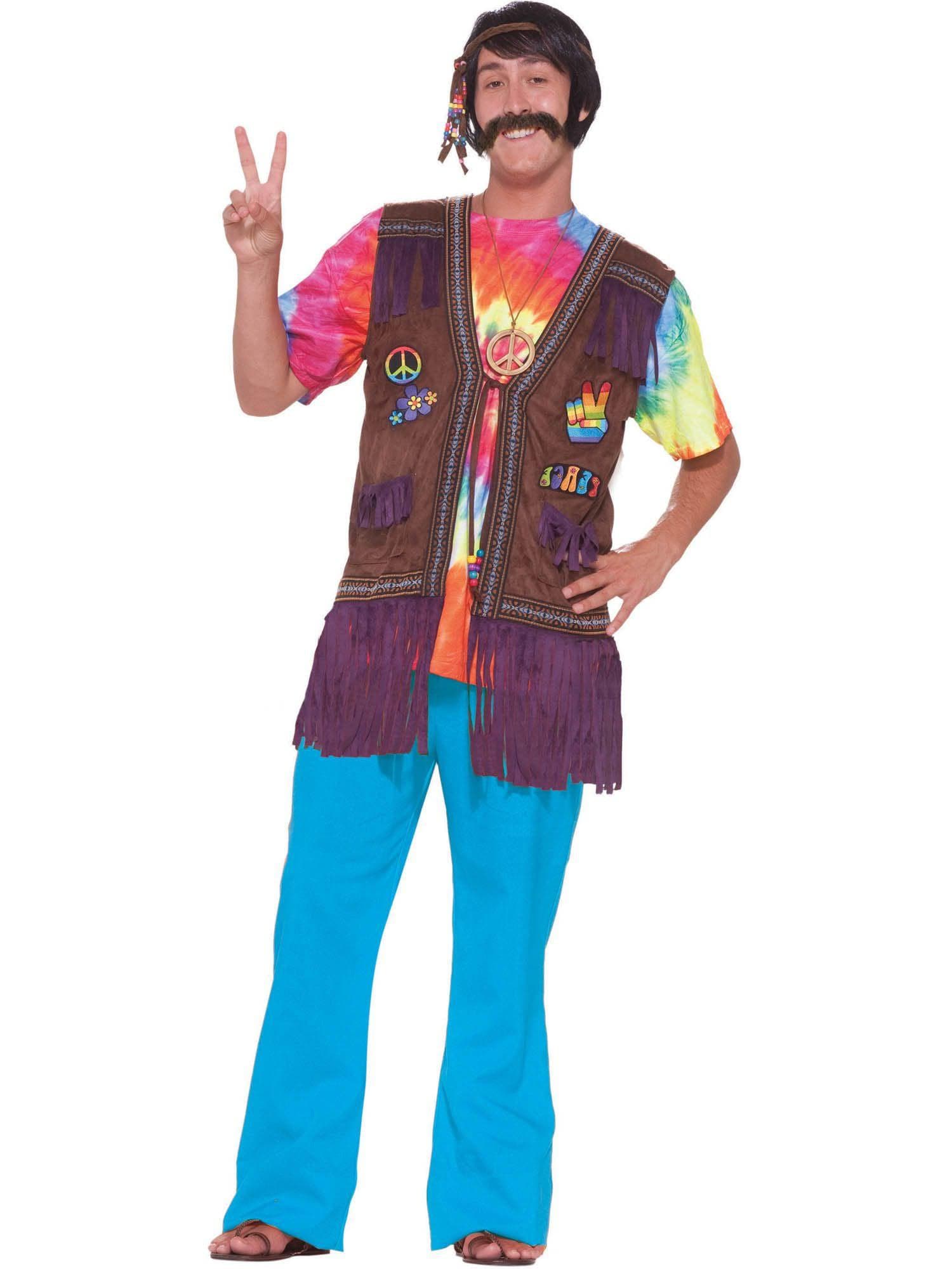 Adult Hippie Vest X-Large Costume - costumes.com