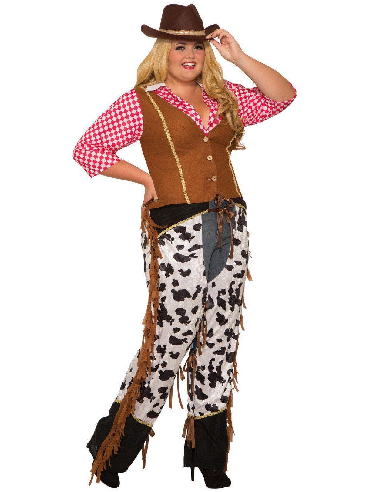 Adult Curvy Cowgirl Rancher Costume - costumes.com