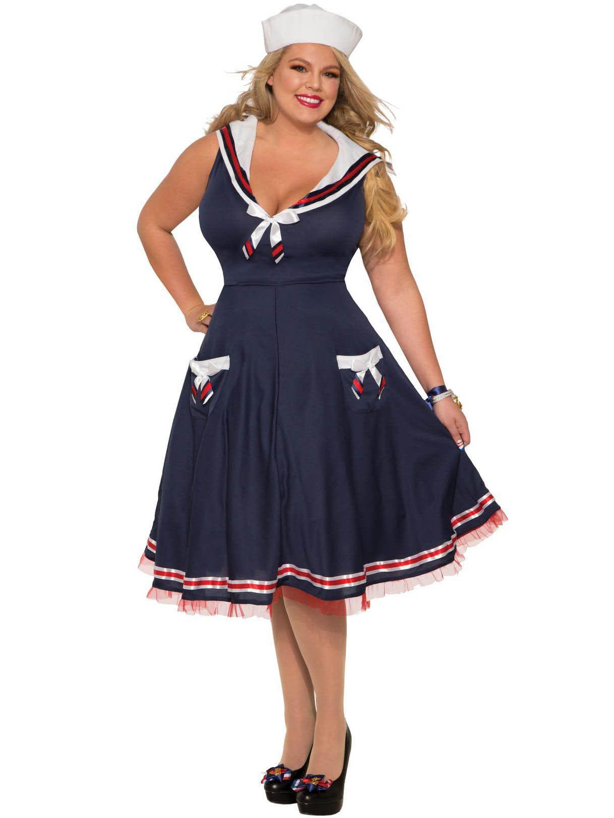 Adult Ahoy Lady Plus Size Costume - costumes.com