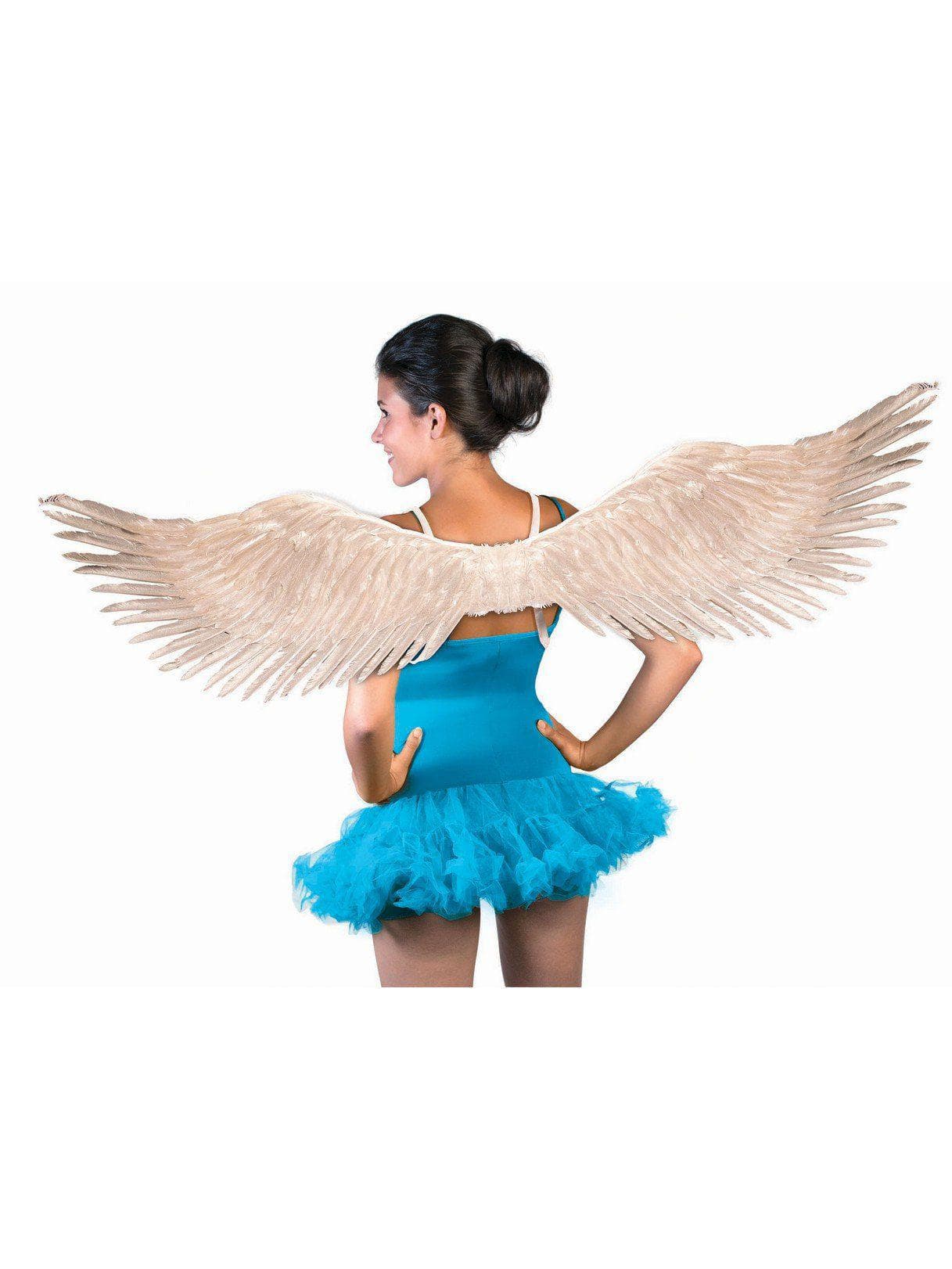 Adult Silver Feathered Wings - costumes.com