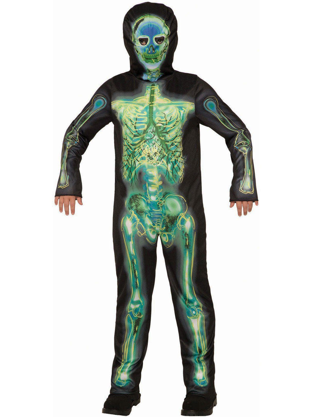 Kid's Sublimation Radioactive Skeleton Costume - costumes.com
