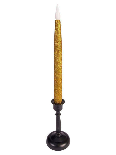 Led Gold Tapered Candle