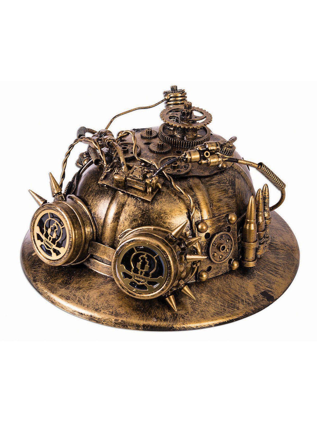 Gold Steampunk Pith Helmet - costumes.com