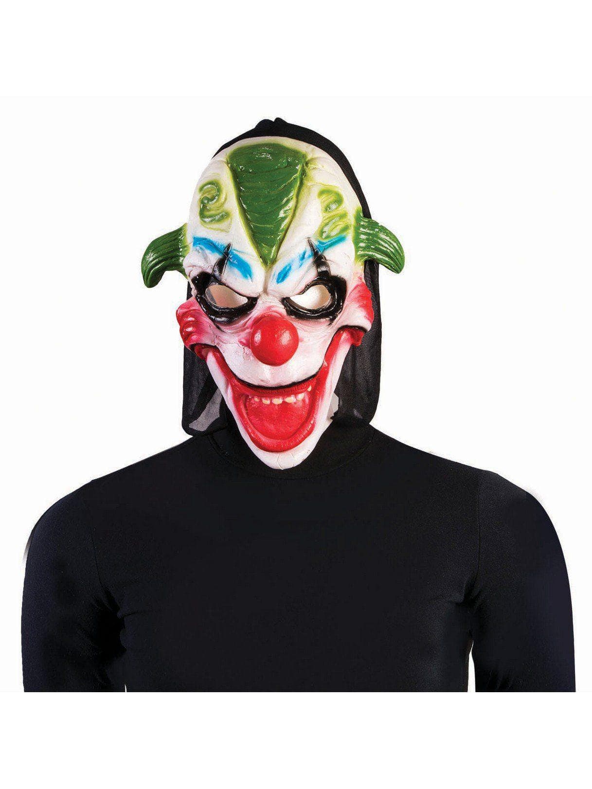 Green Hair Evil Clown Mask - costumes.com