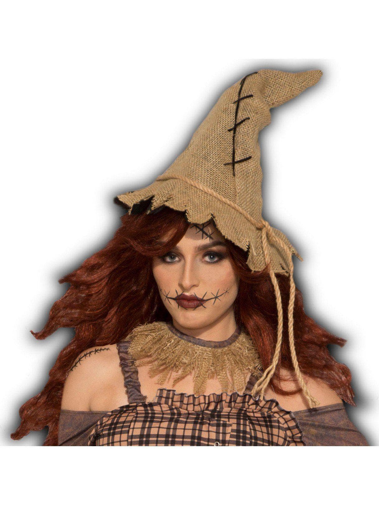 Adult Tan Burlap Scarecrow Hat - costumes.com