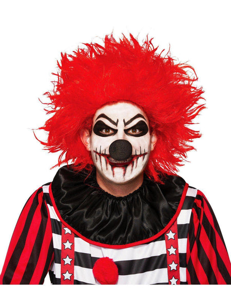 Adult Red Creepy Clown Wig