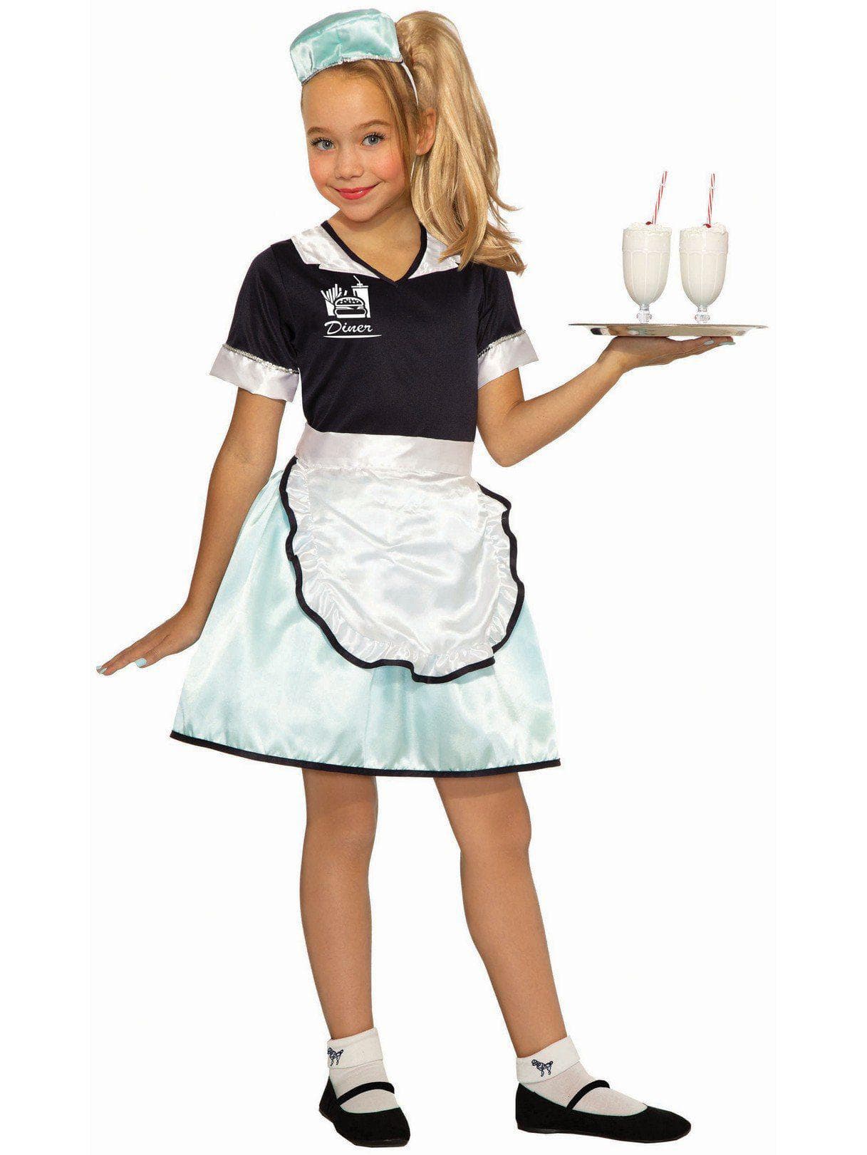 Kid's 50's Diner Waitress Costume - costumes.com