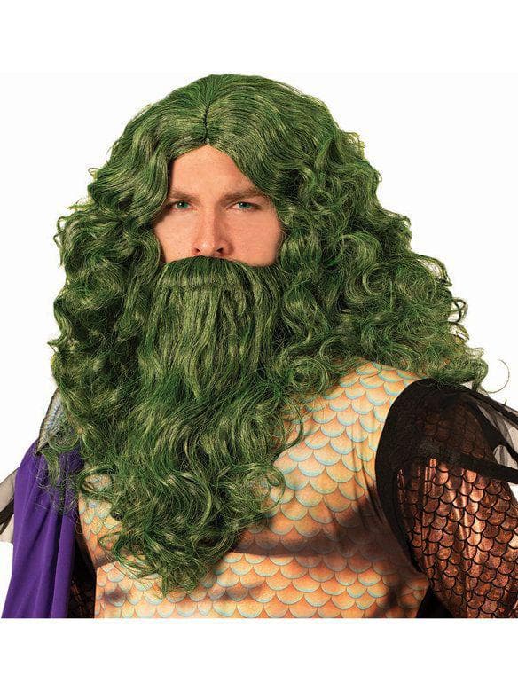 Dark Green Neptune Wig - costumes.com
