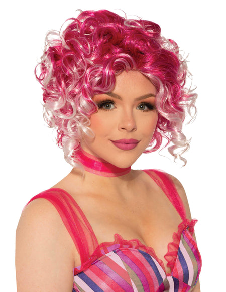 Rose and Blonde Curly Wig
