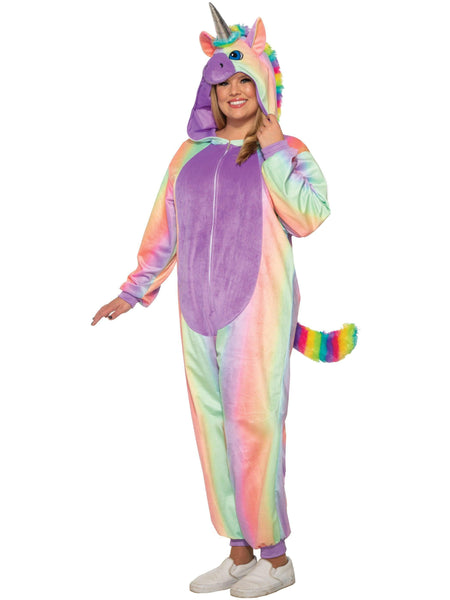 Adult Rainbow Unicorn Comfywear Plus Costume
