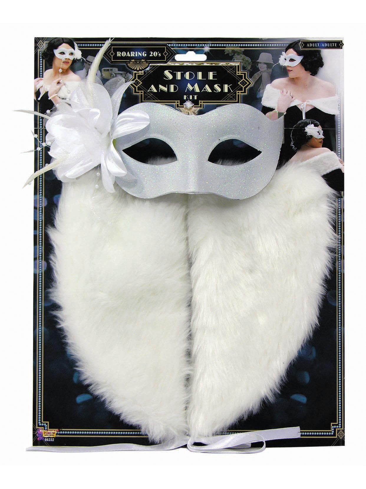 Stole & Mask Flapper Set - costumes.com