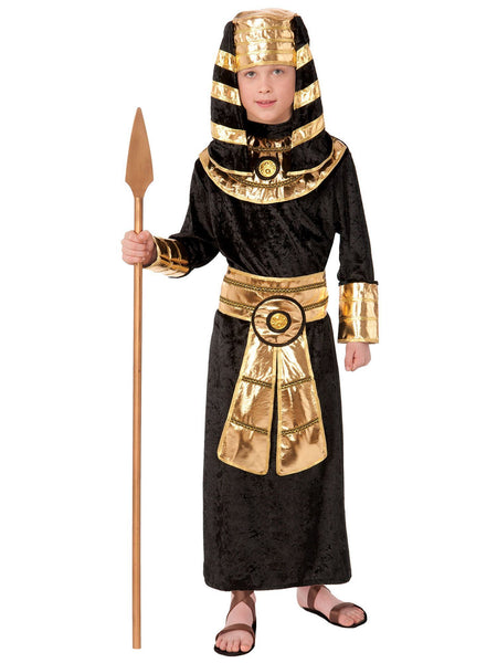 Boys' Black and Gold Egyptian Pharaoh Costume