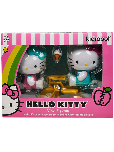 Kidrobot - Sanrio - 4.5” Vinyl Figures - Hello Kitty Play Theme 2 Pack “Tricycle and Ice-Cream”