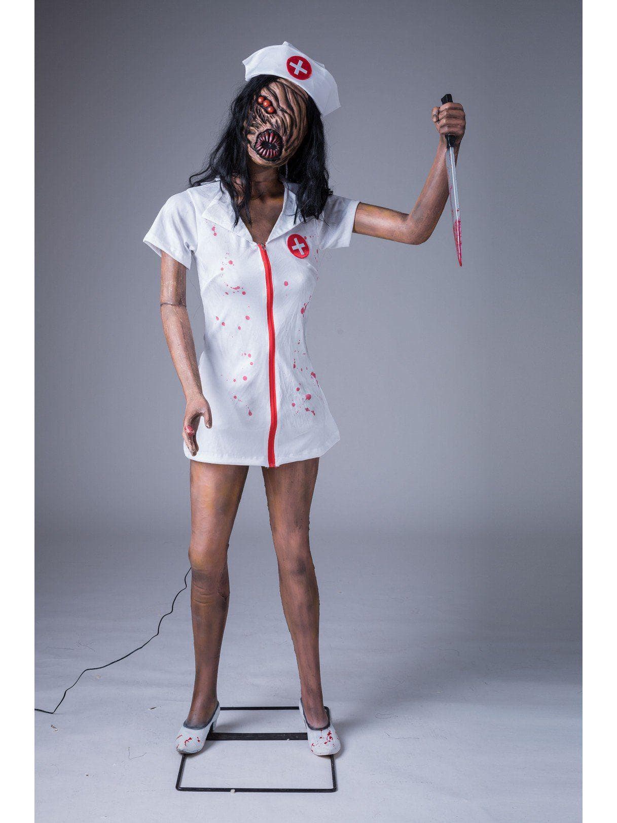 5Ft Animated Faceless Nurse - costumes.com
