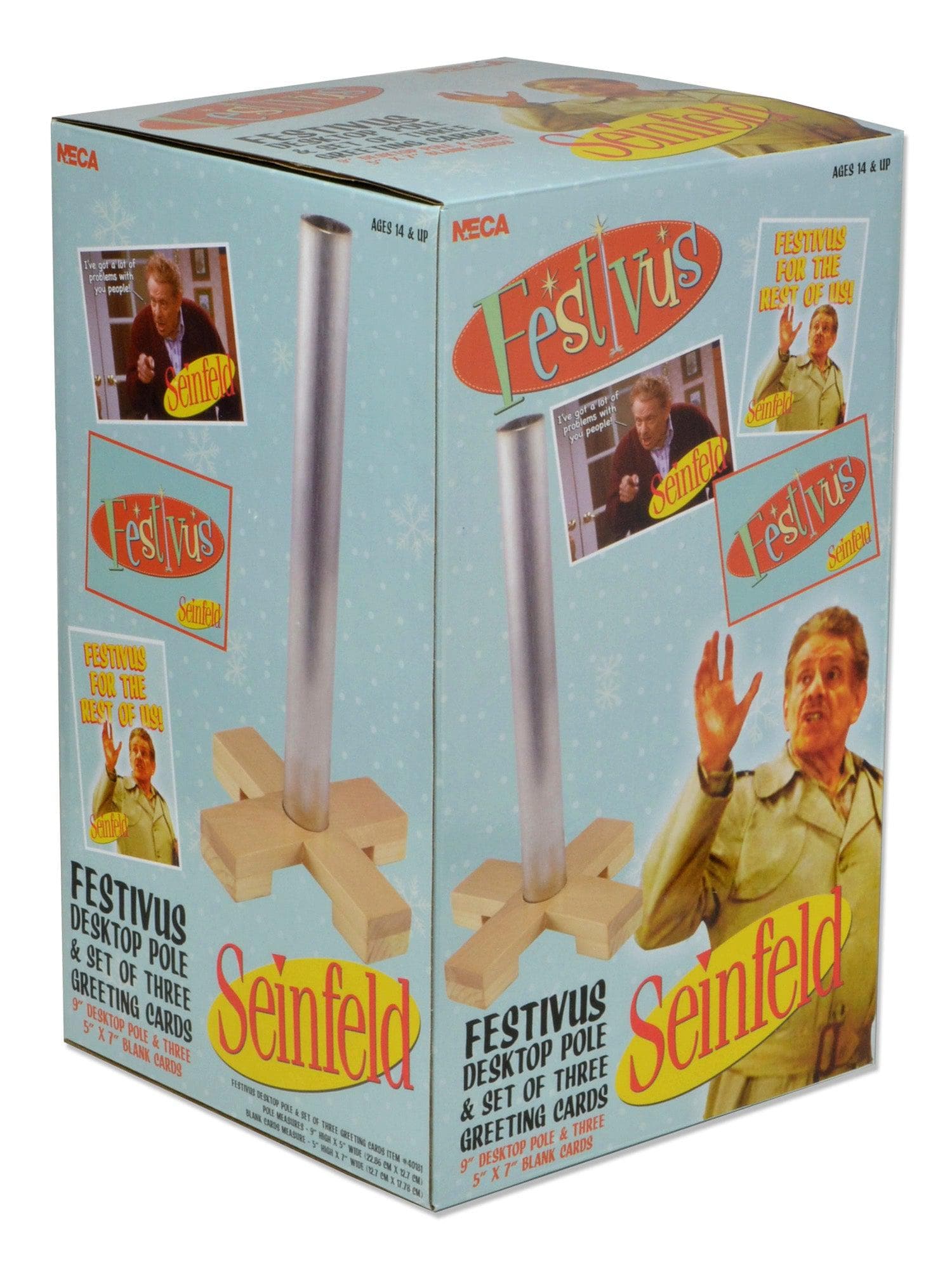 NECA - Seinfeld Gift Set - 9" Festivus Pole with Postcards - costumes.com