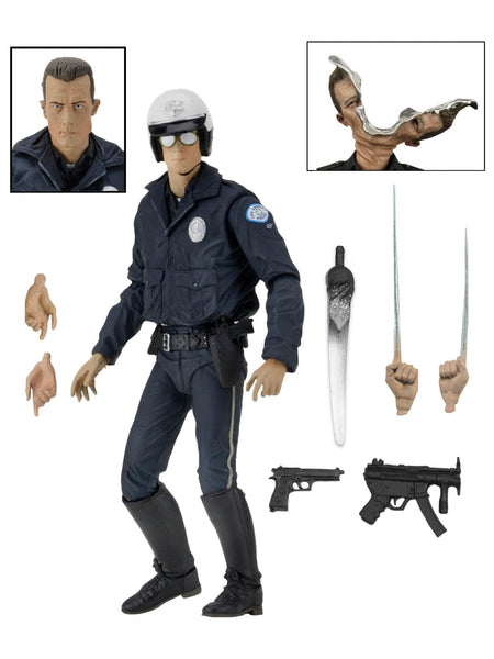 NECA - Terminator 2 - 7 Scale Action Figure - Ultimate T-1000 (Motorcycle Cop)