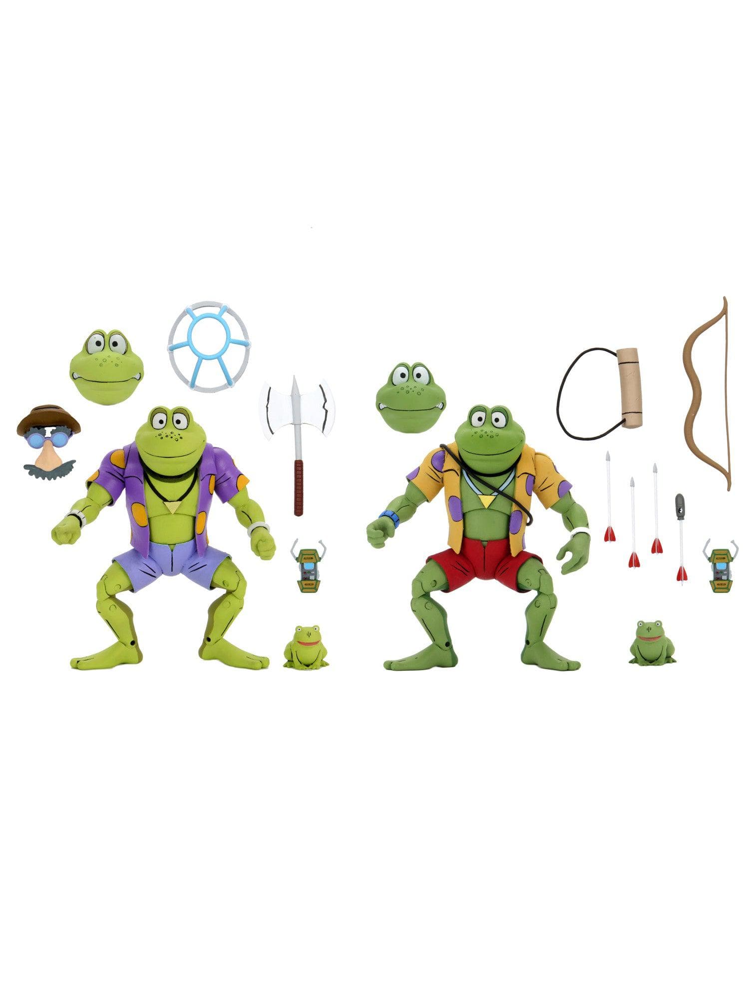 NECA - Teenage Mutant Ninja Turtles (Cartoon) - 7" Scale Action Figure - Genghis and Rasputin Frog 2 Pack - costumes.com