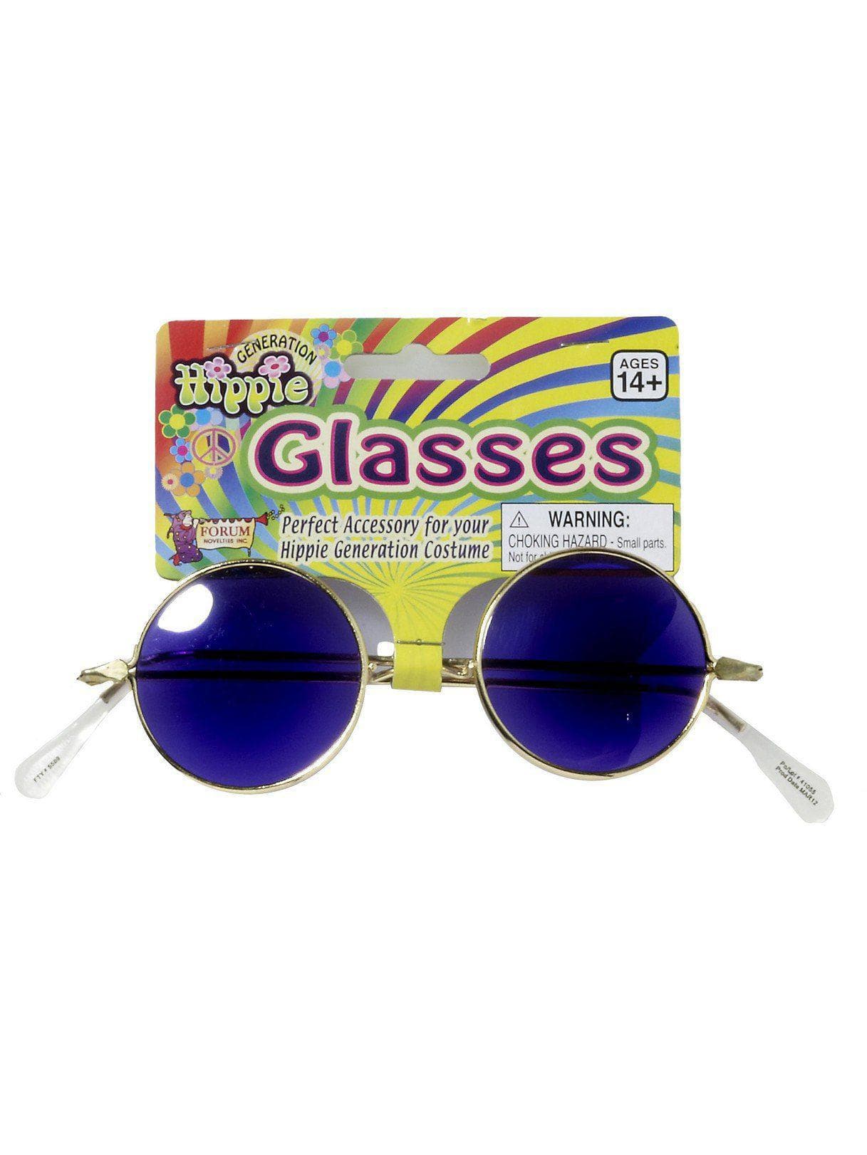 Adult Round Hippie Tinted Sunglasses - costumes.com