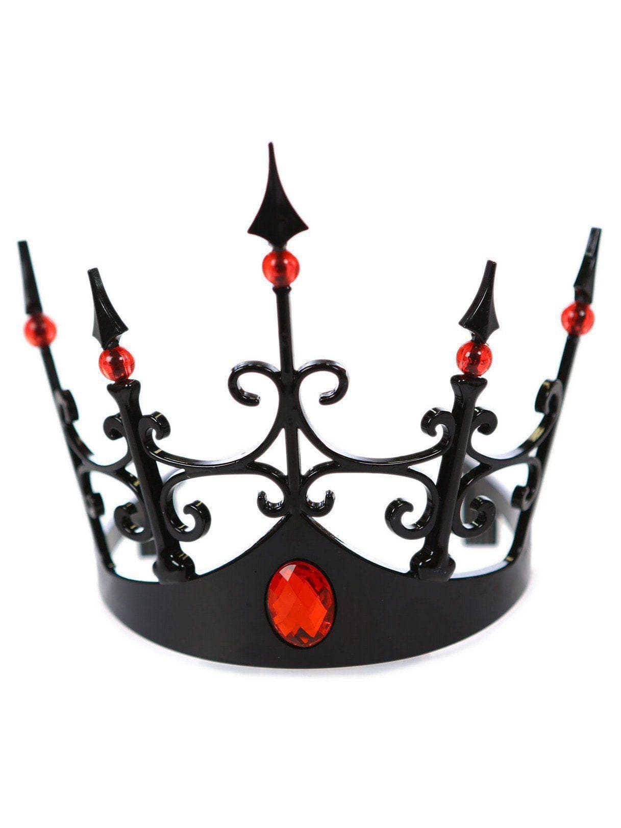 Kids' Black and Red Gothic Queen Crown - costumes.com