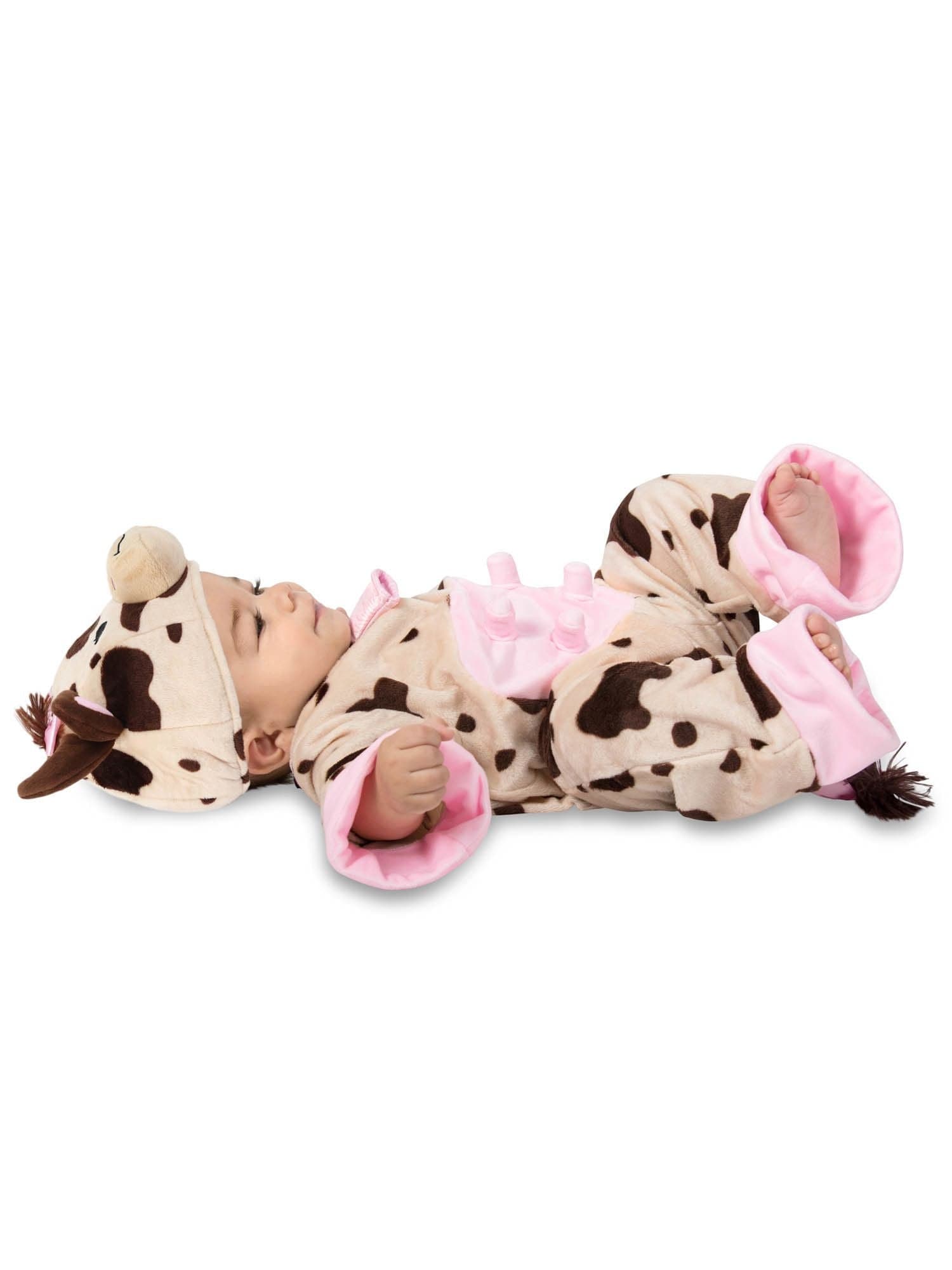 Brown and Pink Sleepy Cow Costume for Babies - costumes.com
