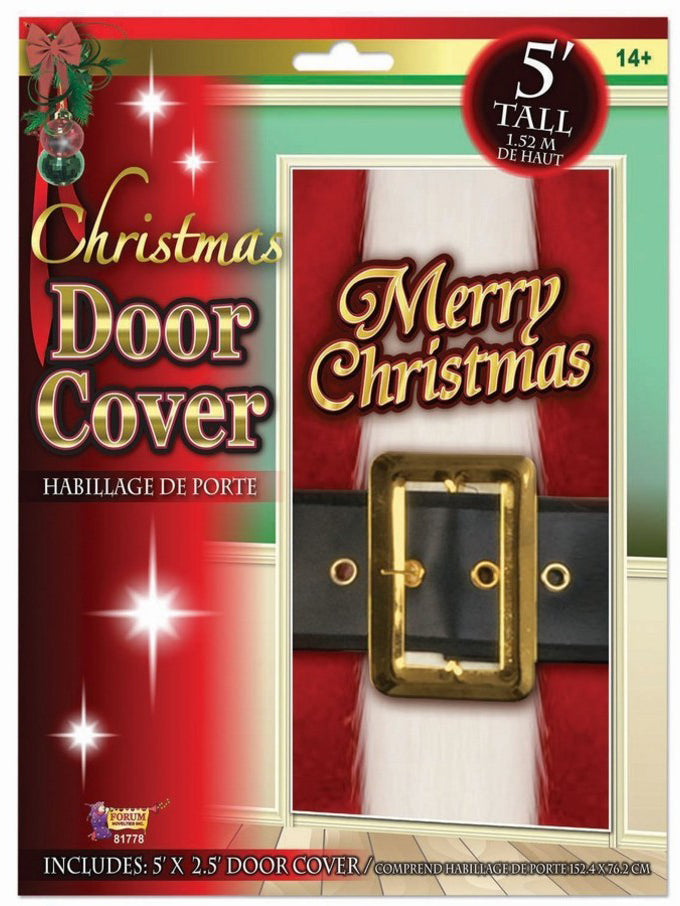 Christmas Santa Belt Door Cover - costumes.com