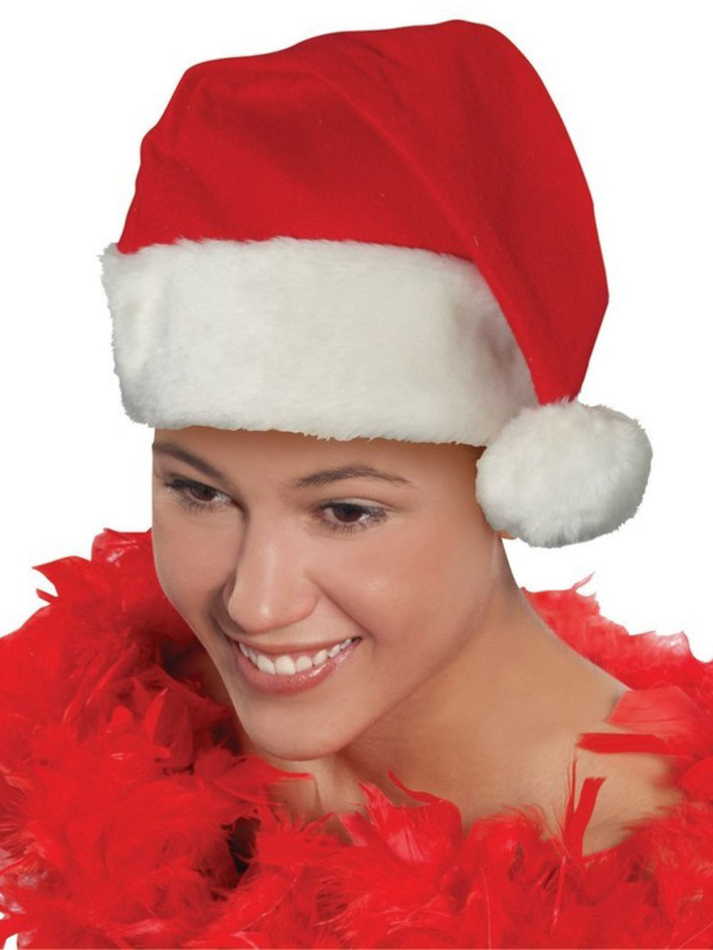 Adult Red and White Santa Hat - costumes.com