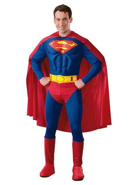 Adult Justice League Superman Deluxe Muscle Chest Costume - costumes.com