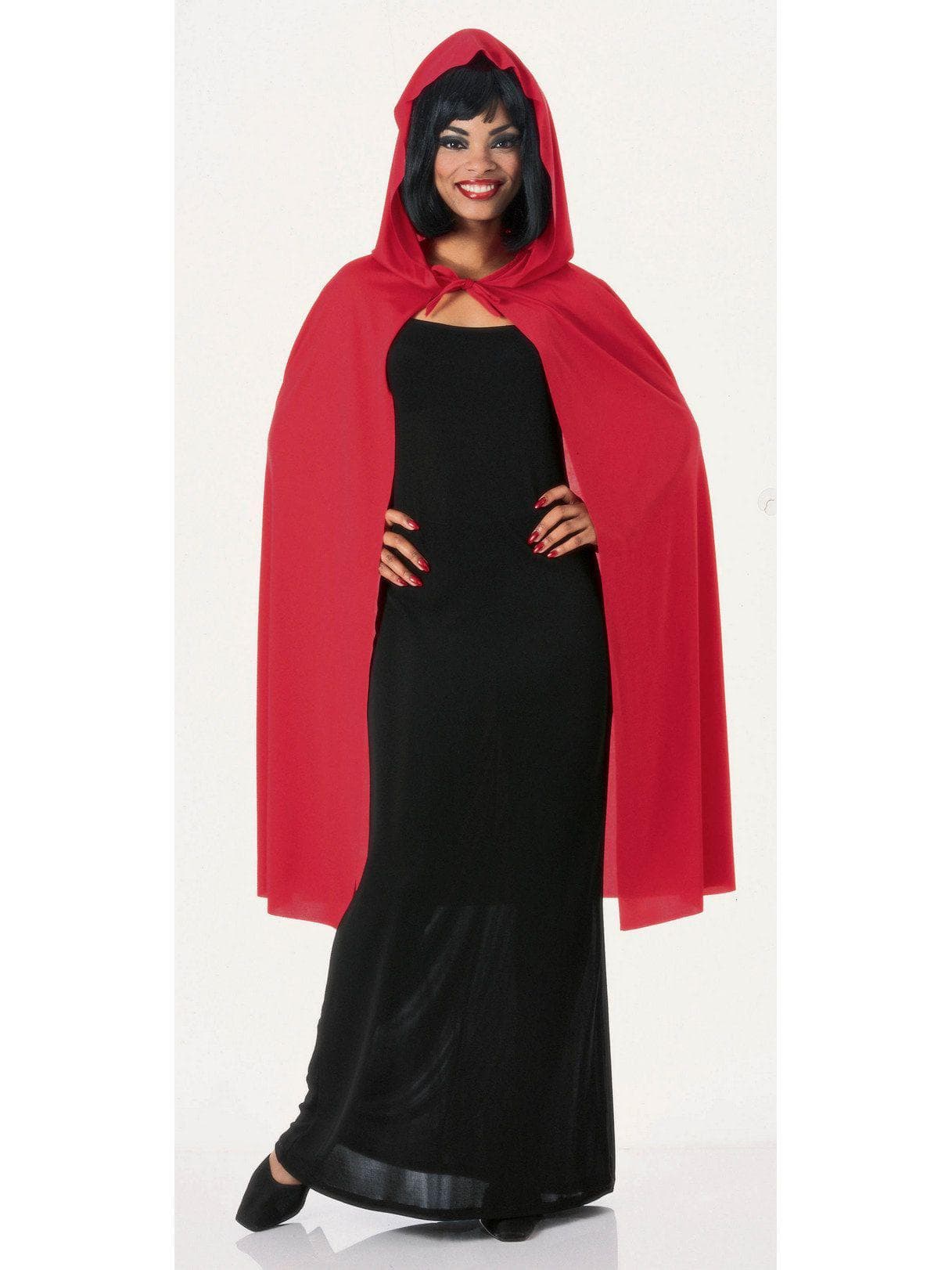 Adult Short Red Hooded Cape - costumes.com