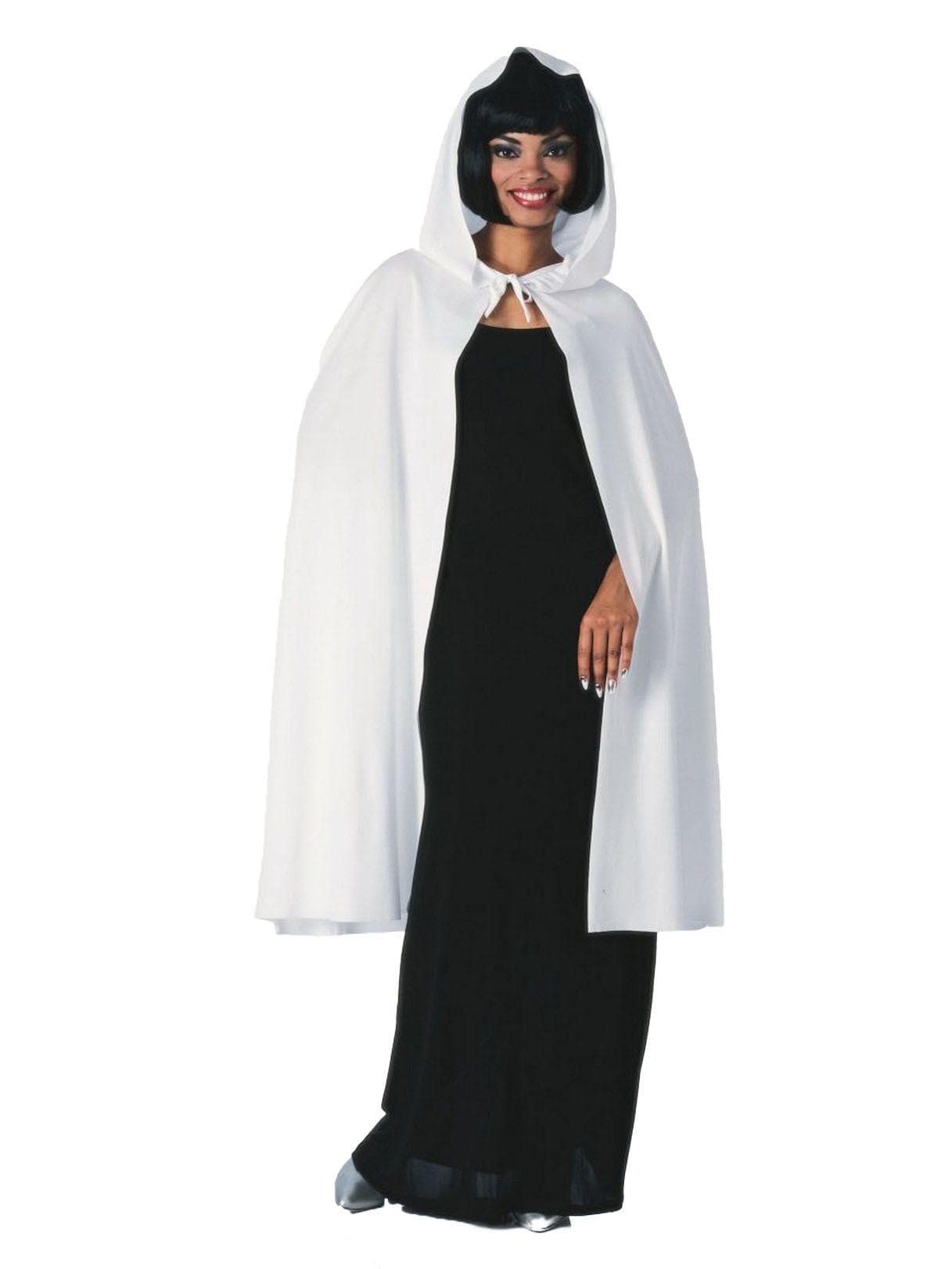 Adult Short White Hooded Cape - costumes.com